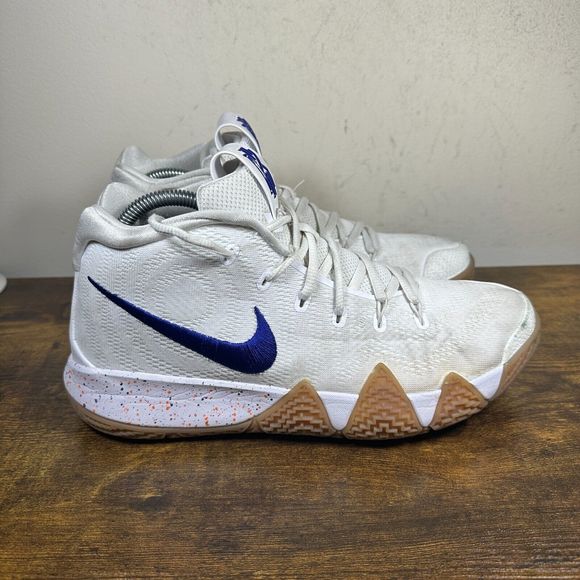 Nike Kyrie 4 Uncle Drew White Deep‎ Royal 943806-100 Shoes Men's Size 9 - Picture 1 of 11